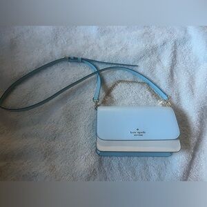 NWOT Kate Spade Madison Small Flap Crossbody Saffiano Leather Blue Glow